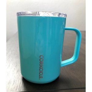 NEW Corkcicle 16 oz. Triple Insulated Stainless Steel Mug Turquoise Blue NWT